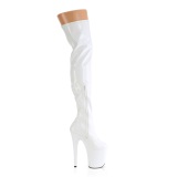 Blanco 20 cm FLAMINGO-3000HWR Holograma botas altas overknee plataforma