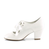 Blanco 6,5 cm WIGGLE-32 retro vintage zapatos de saln maryjane tacn ancho