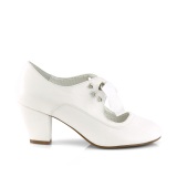 Blanco 6,5 cm WIGGLE-32 retro vintage zapatos de saln maryjane tacn ancho