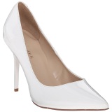 Blanco Charol 10 cm CLASSIQUE-20 zapatos puntiagudos tacn de aguja