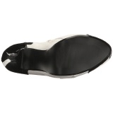 Blanco Charol 13,5 cm CHLOE-11 zapatos de saln tallas grandes