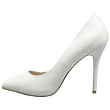 Blanco Charol 13 cm AMUSE-20 zapatos tacn de aguja puntiagudos