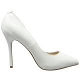 Blanco Charol 13 cm AMUSE-20 zapatos tacn de aguja puntiagudos