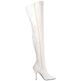 Blanco Charol 13 cm SEDUCE-3000 over knee botas altas con tacn