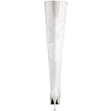 Blanco Charol 13 cm SEDUCE-3010 over knee botas altas con tacn