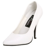 Blanco Charol 13 cm SEDUCE-420 zapatos de saln puntiagudos