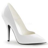 Blanco Charol 13 cm SEDUCE-420V zapatos de saln puntiagudos