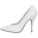 Blanco Charol 13 cm SEDUCE-420V zapatos de saln puntiagudos