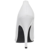 Blanco Charol 13 cm SEDUCE-420V zapatos de saln puntiagudos