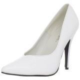 Blanco Charol 13 cm SEDUCE-420V zapatos de saln puntiagudos