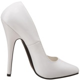 Blanco Charol 15 cm DOMINA-420 zapatos puntiagudos con tacn de aguja