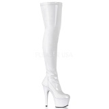 Blanco Charol 18 cm ADORE-3000 over knee botas altas con tacn