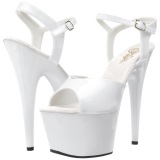 Blanco Charol 18 cm ADORE-709 Zapatos Tacn Aguja Plataforma