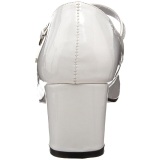 Blanco Charol 5 cm SCHOOLGIRL-50 Zapato Saln Clasico para Mujer