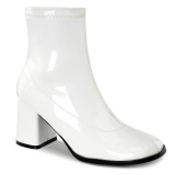 Blanco Charol 7,5 cm GOGO-150 botines mujer tacn ancho stretch