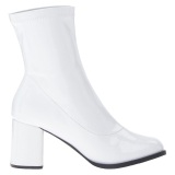 Blanco Charol 7,5 cm GOGO-150 botines mujer tacn ancho stretch