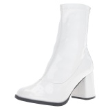 Blanco Charol 7,5 cm GOGO-150 botines mujer tacn ancho stretch