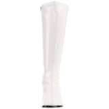 Blanco Charol 7,5 cm GOGO-300 Botas de mujer para Hombres