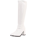 Blanco Charol 7,5 cm GOGO-300 Botas de mujer para Hombres