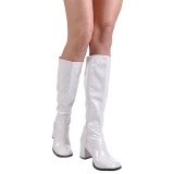 Blanco Charol 7,5 cm GOGO-300 Botas de mujer para Hombres