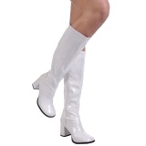 Blanco Charol 7,5 cm GOGO-300 Botas de mujer para Hombres