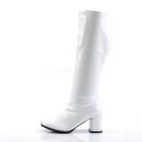 Blanco Charol 7,5 cm GOGO-300WC botas de mujer de caa ancha