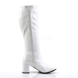 Blanco Charol 7,5 cm GOGO-300WC botas de mujer de caa ancha