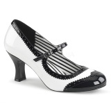 Blanco Charol 7,5 cm JENNA-06 zapatos de saln tallas grandes