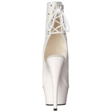 Blanco Mate 15 cm DELIGHT-1018 Plataforma Botines Altos