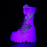 Blanco Neon 11,5 cm SHAKER-70 botas cyberpunk plataforma