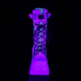 Blanco Neon 11,5 cm SHAKER-70 botas cyberpunk plataforma