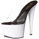 Blanco Neon 18 cm ADORE-701UV Plataforma Mules Calzado