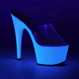 Blanco Neon 18 cm ADORE-701UV Plataforma Mules Calzado