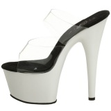 Blanco Neon 18 cm ADORE-702UV Plataforma Mules Calzado