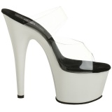 Blanco Neon 18 cm ADORE-702UV Plataforma Mules Calzado