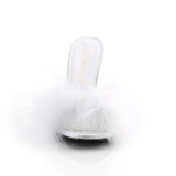 Blanco Plumas 10 cm CLASSIQUE-01F Zuecos de mujer para Hombres