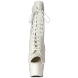 Blanco Polipiel 18 cm ADORE-1021 botines con suela plataforma mujer