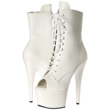 Blanco Polipiel 18 cm ADORE-1021 botines con suela plataforma mujer