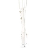 Blanco Polipiel 18 cm ADORE-700-48 tacn alto con cordones de tobillo