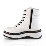 Blanco Polipiel 3 cm LILITH-152 botines demoniacult plataforma