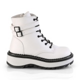 Blanco Polipiel 3 cm LILITH-152 botines demoniacult plataforma