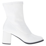 Blanco Polipiel 7,5 cm GOGO-150 botines mujer tacn ancho stretch