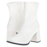 Blanco Polipiel 7,5 cm GOGO-150 botines mujer tacn ancho stretch