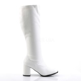 Blanco Polipiel 7,5 cm GOGO-300WC botas de mujer de caa ancha