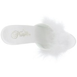 Blanco Transparente 13 cm LIP-101-8 Plateau Mules Tacn Alto Mujer