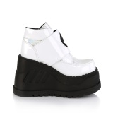 Blanco Vegan 12 cm STOMP-15 lolita botines cua alta plataforma