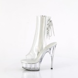 Blanco transparente 15 cm DELIGHT-1018C botines de striptease