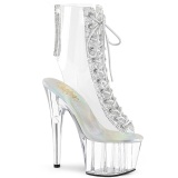 Blanco transparente 18 cm ADORE-1016C-2 botines de striptease