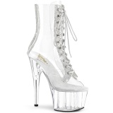 Blanco transparente 18 cm ADORE-1021C-2 botines de striptease