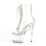 Blanco transparente 18 cm ADORE-1021C-2 botines de striptease